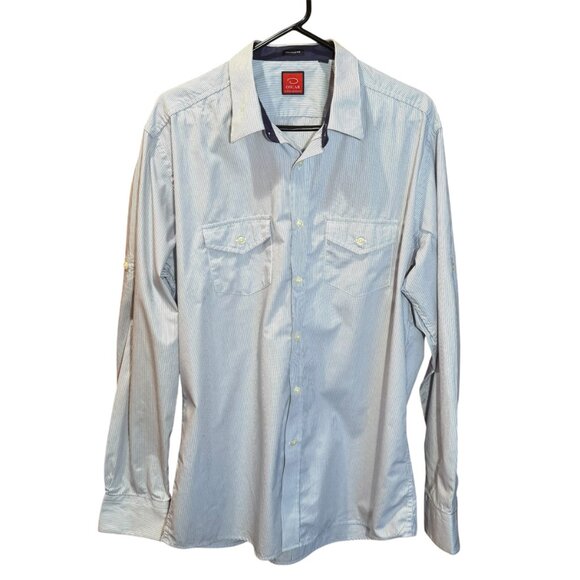 O by Oscar XL Tailored Long Sleeve Button-Up Shirt | 2 Chest Pockets | Roll-Up S - Picture 7 of 9